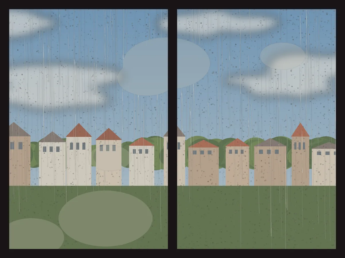 Tijdelijke beeldplaats voor hetzelfde raam vóór de schoonmaak
